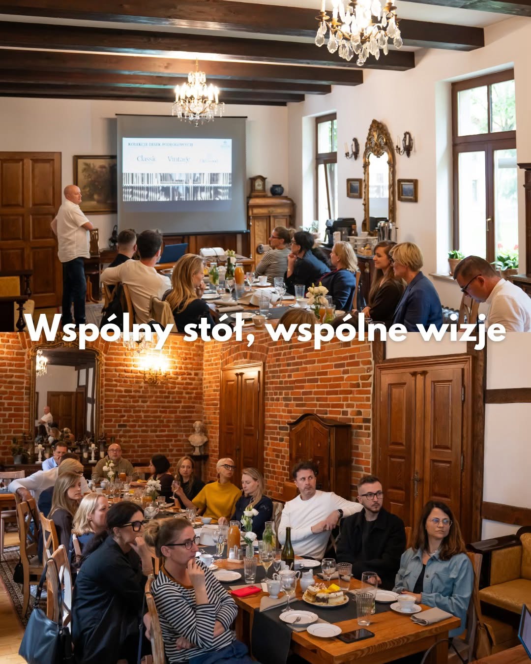 Shared dinner and presentation at Dwór Gogolewo