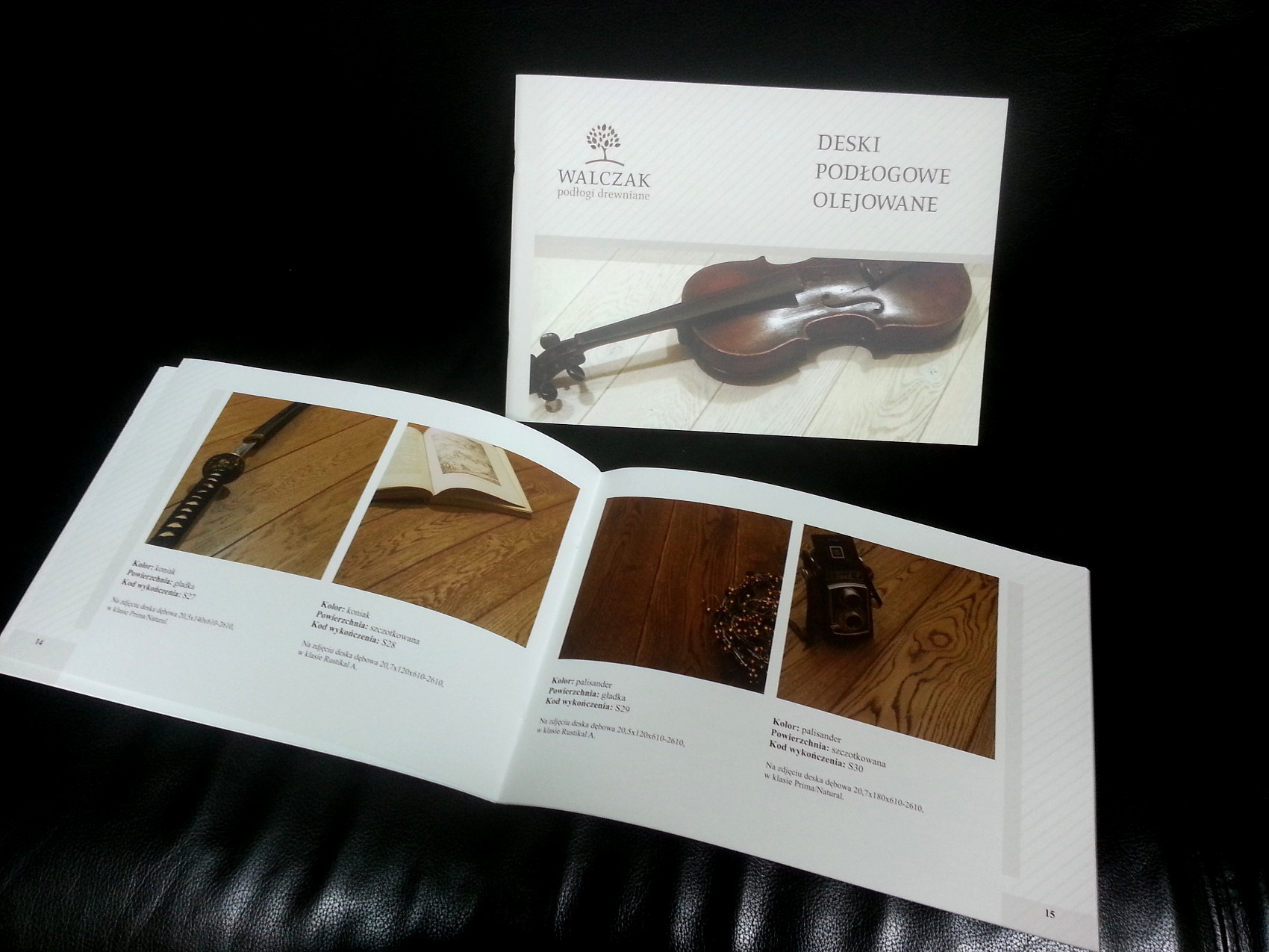 Printed WALCZAK catalogue of oiled floorboards