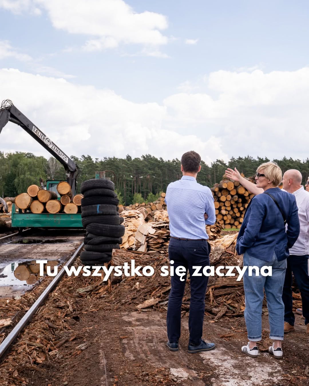The beginning of the wood production process at the sawmill